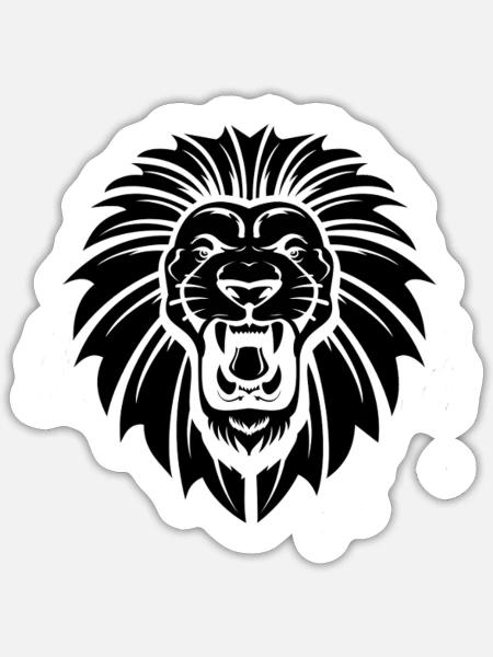 head - Sticker Größe S (10 x 10 cm) - Mattweiß