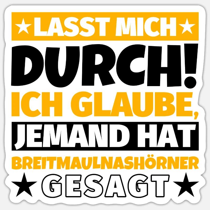 Breitmaulnashörner - Sticker Größe S (10 x 10 cm) - Mattweiß