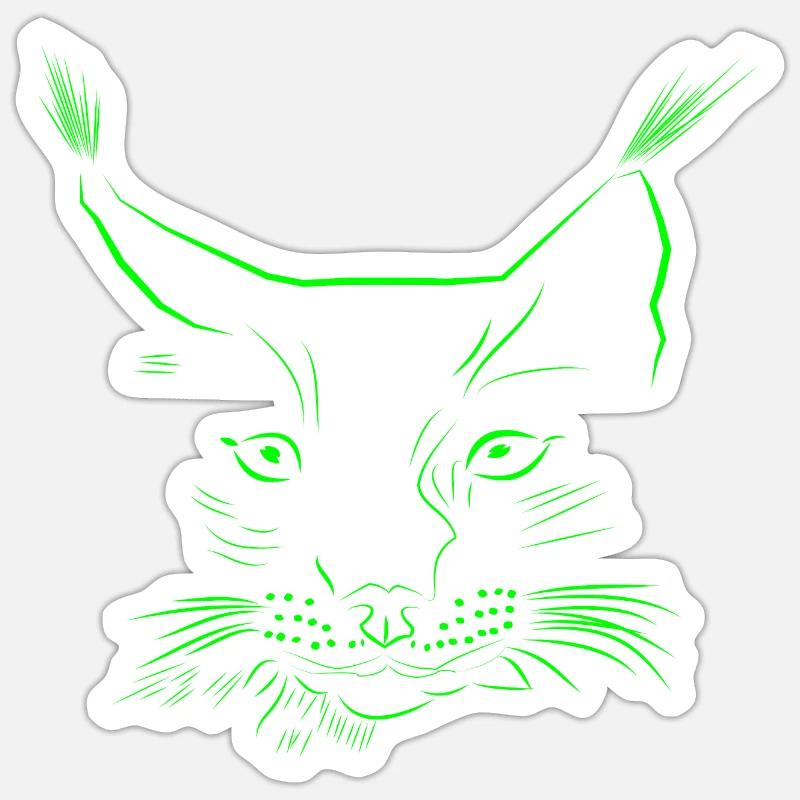 Lynx - extinct species - Sticker size S (10 x 10 cm) - white matte