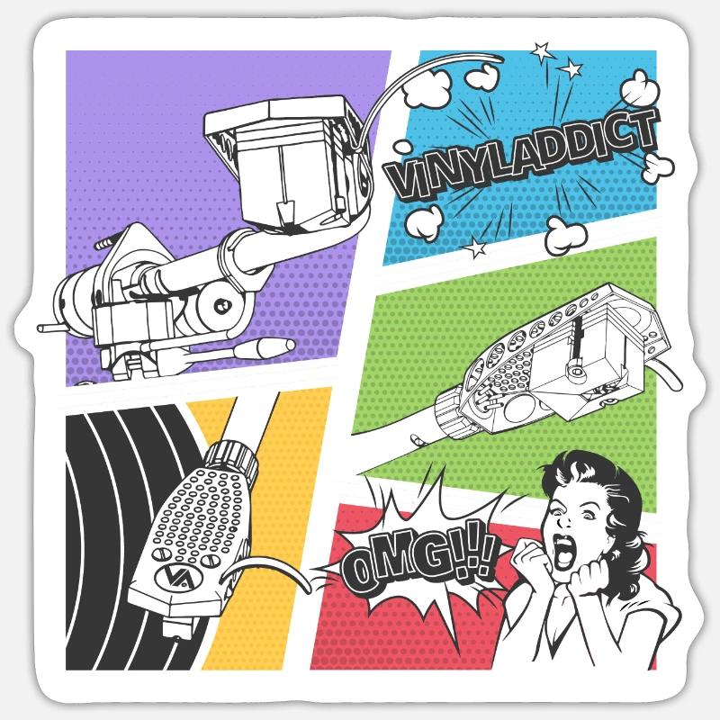 Vinyladdict Attack V8.2 - Sticker size S (10 x 10 cm) - white matte