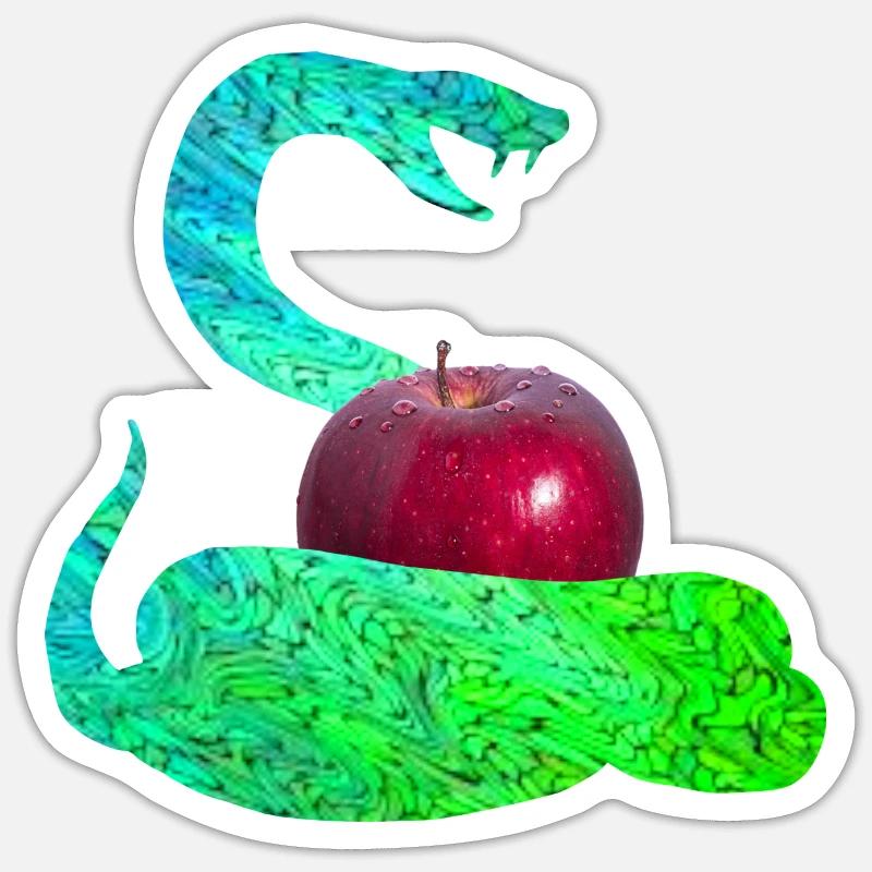 Serpent E 5 - Sticker taille S (10 x 10 cm) - blanc mat