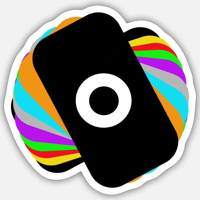 Rainbow Top Sticker size S (10 x 10 cm)