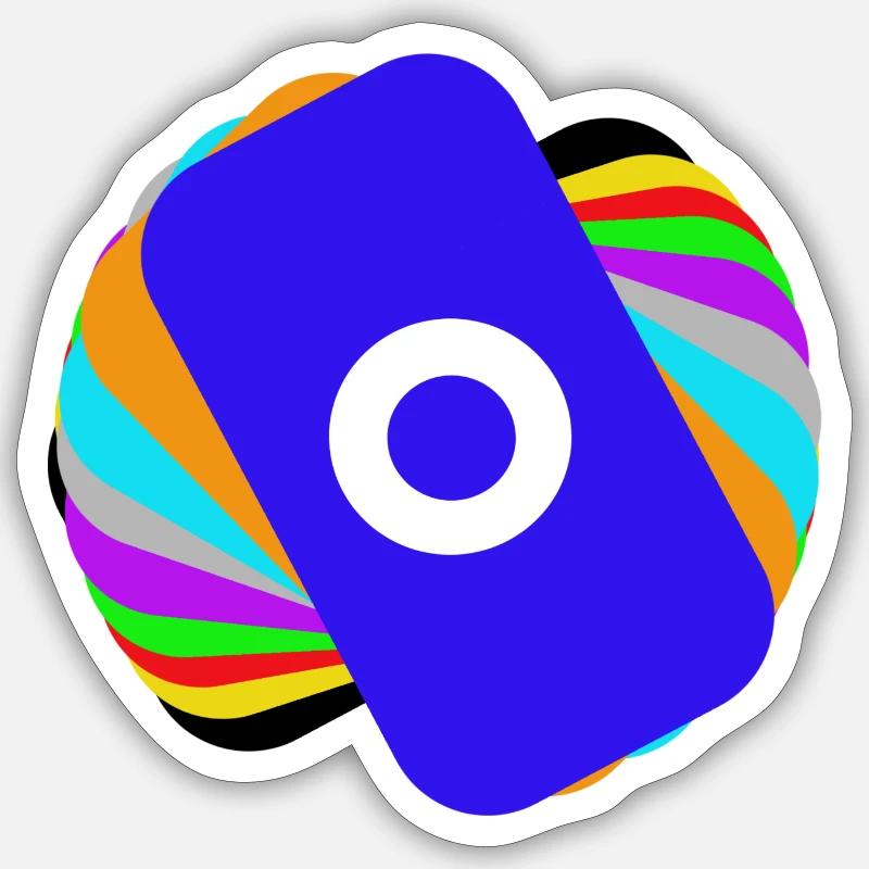 Farben-Kreisel Sticker Größe S (10 x 10 cm)