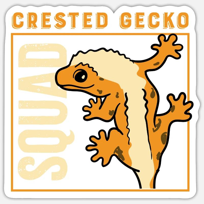 Gecko Squad Nette Echsengeckos Wildtiere Sticker Größe S (10 x 10 cm)
