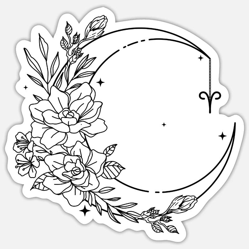 Widder Astrologie Sticker Größe S (10 x 10 cm)