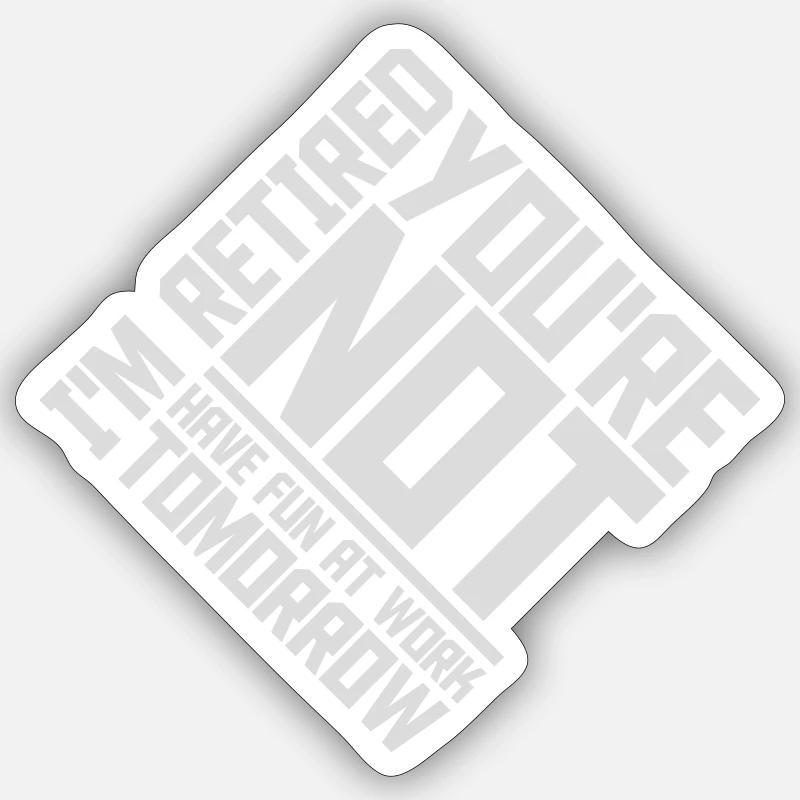 Amusez-vous au travail - Sticker taille S (10 x 10 cm) - blanc mat