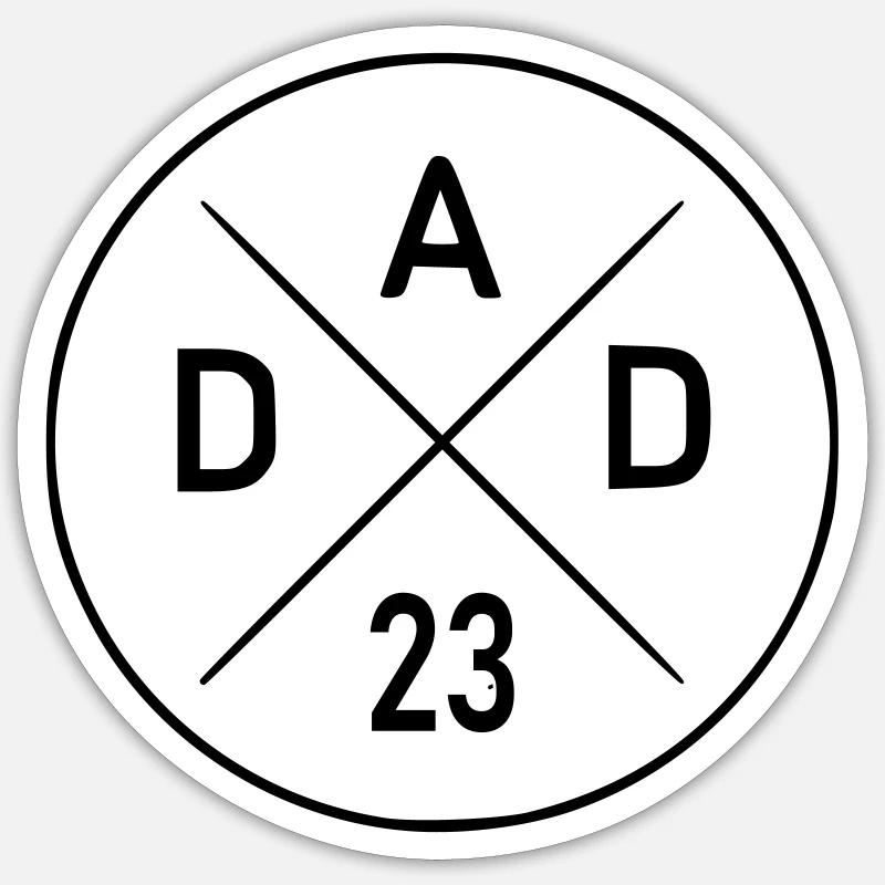 Dad 23 - Sticker size S (10 x 10 cm) - white matte