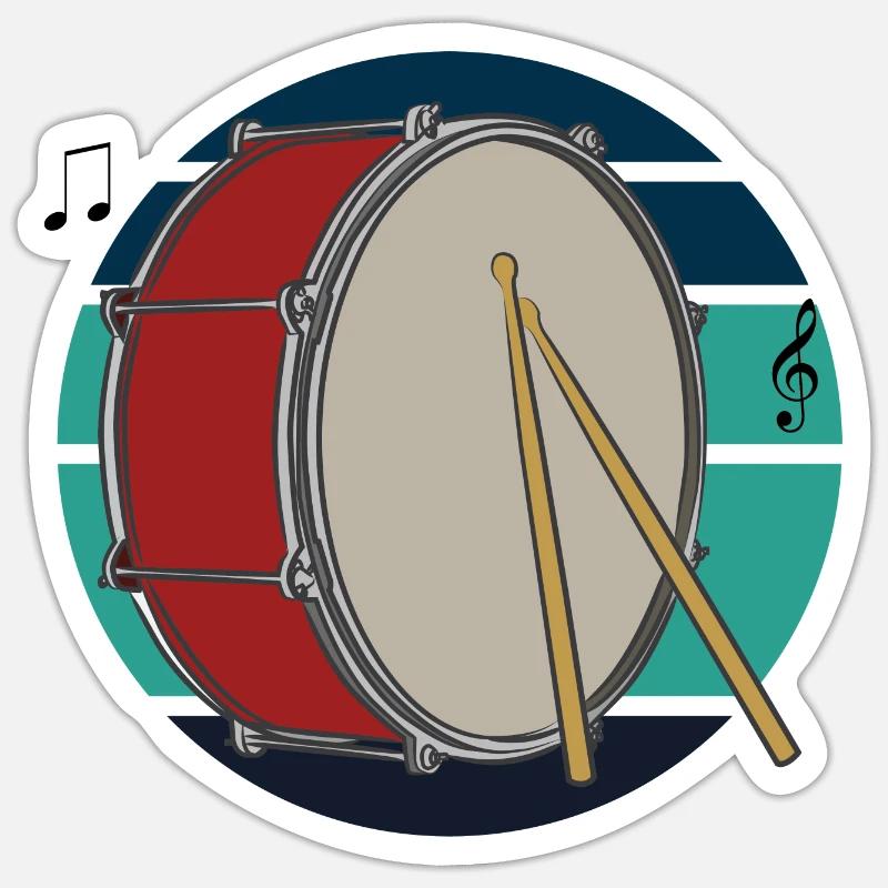 drum melody Sticker size S (10 x 10 cm)