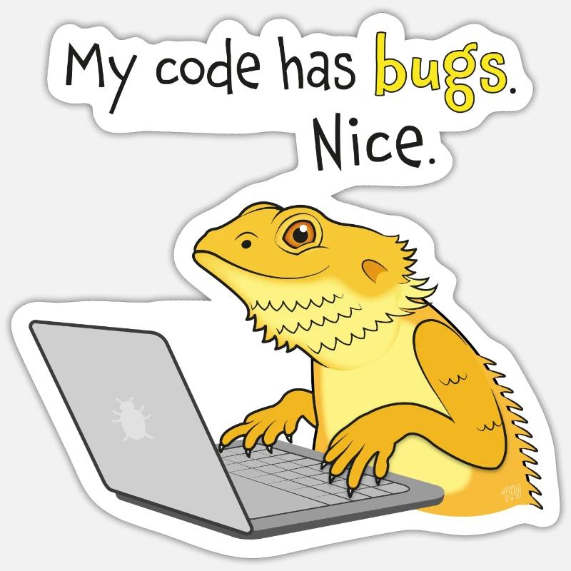Lizard coding Sticker size S (10 x 10 cm)
