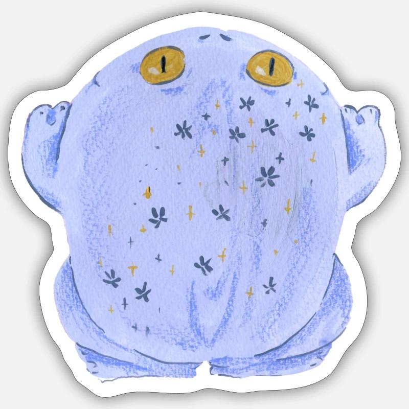 Frog toad in pastel Sticker size S (10 x 10 cm)