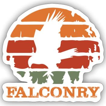 falcon pub hunt quote falconry - Sticker size S (10 x 10 cm) - white matte - Front