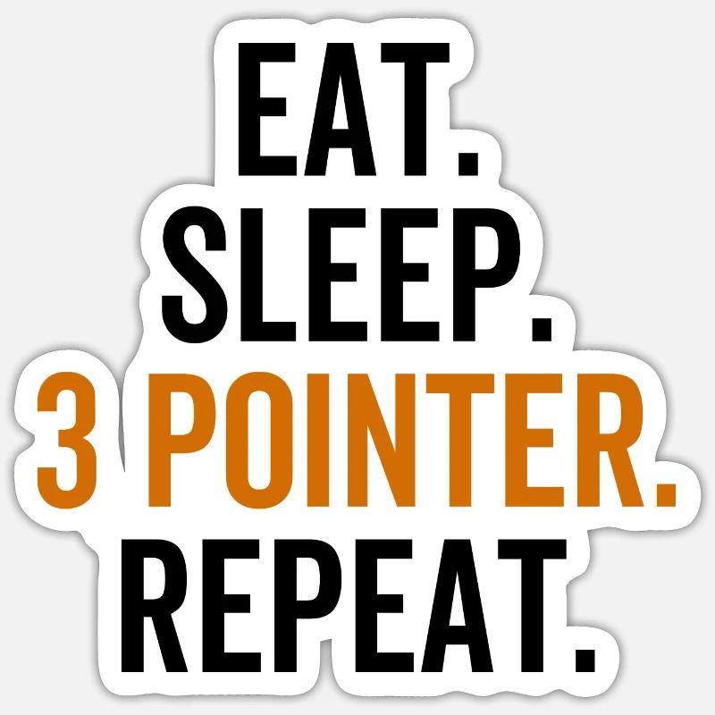 Manger dormir 3 Pointeur Répéter Sticker taille S (10 x 10 cm)