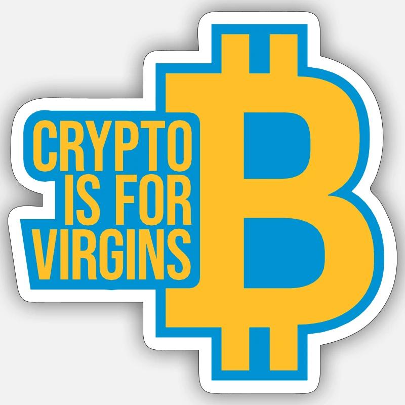crypto is for virgins Sticker Größe S (10 x 10 cm)