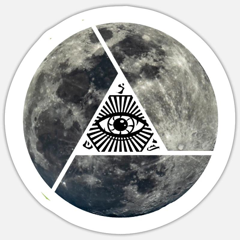 Moon Illumination Witch Power - Sticker Größe S (10 x 10 cm) - Mattweiß