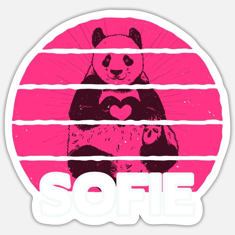 SOFIE - Beautiful name with cute panda Sticker size S (10 x 10 cm)