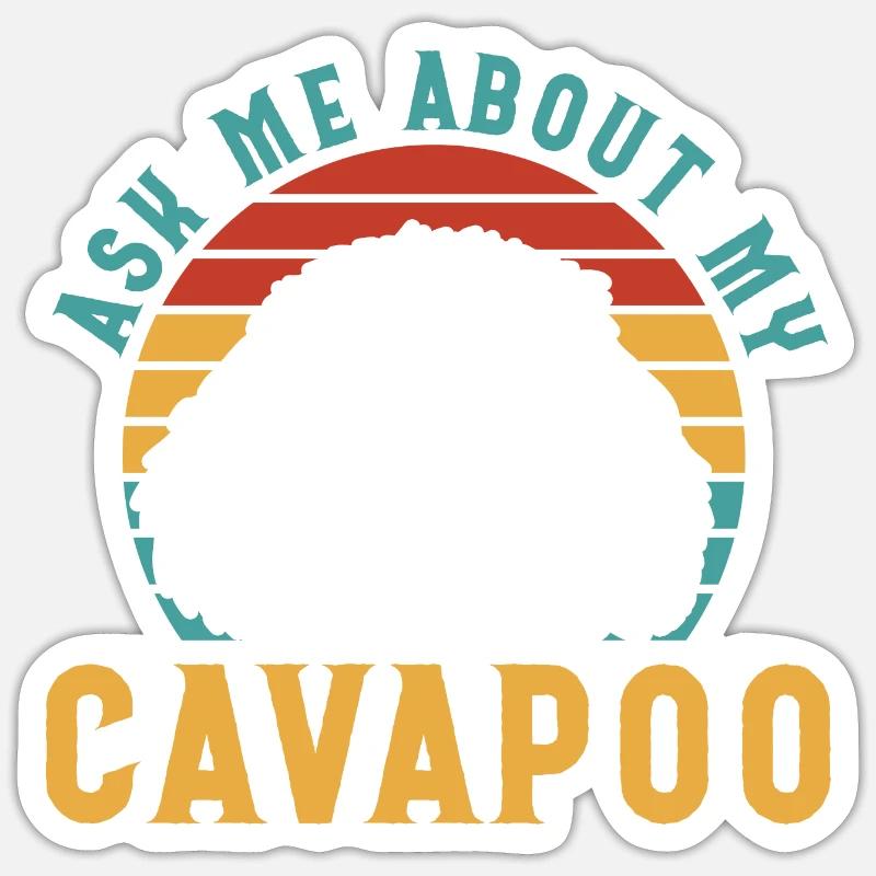 Cavapoo Cavoodle Capoodle Dog Sticker size S (10 x 10 cm)
