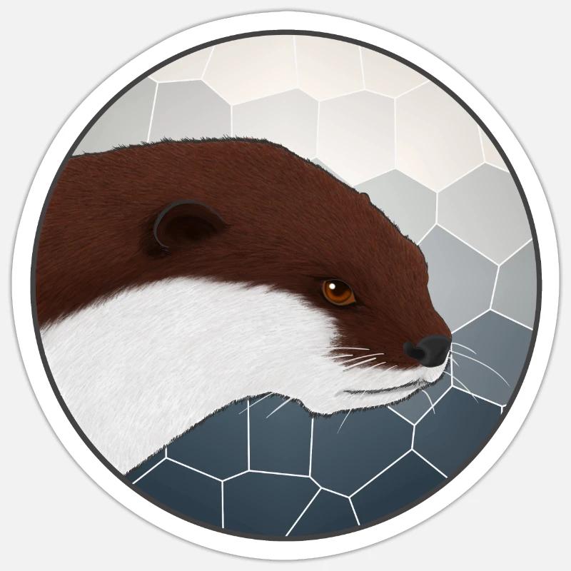 Otter Sticker size S (10 x 10 cm)