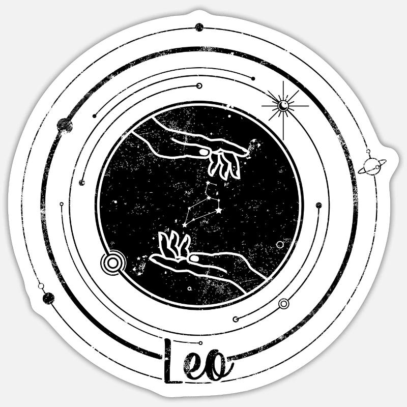 Mitternachtsfunke Lone Star - Sticker Größe S (10 x 10 cm) - Mattweiß