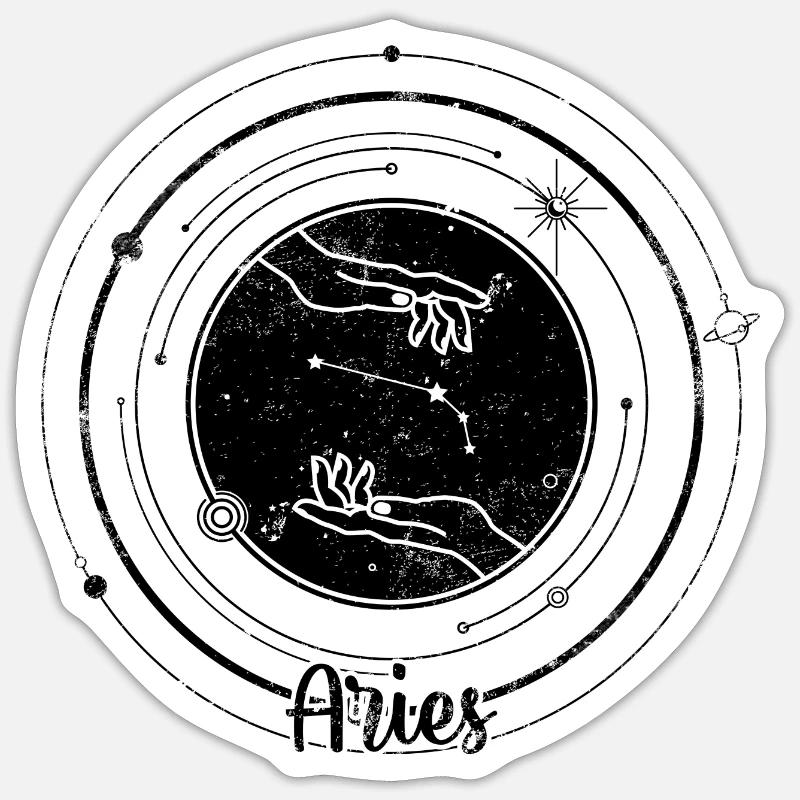 Mitternachts-Schneeflocken-Sternbild - Sticker Größe S (10 x 10 cm) - Mattweiß