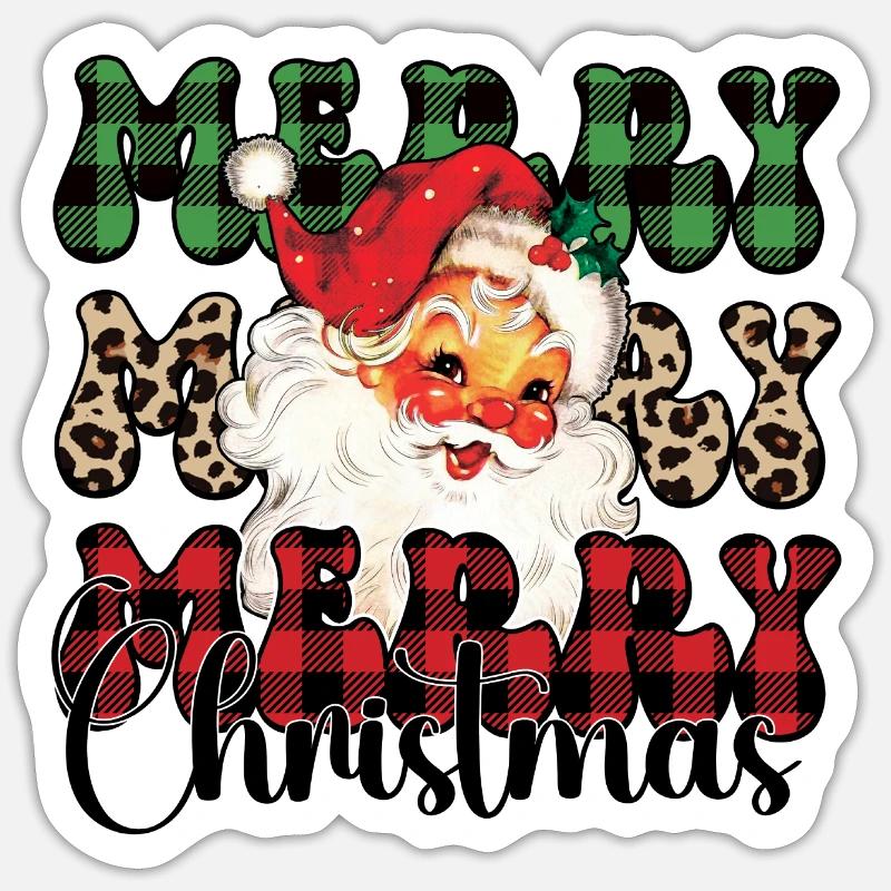 Joyeux Joyeux Noël Noël - Sticker taille S (10 x 10 cm) - blanc mat