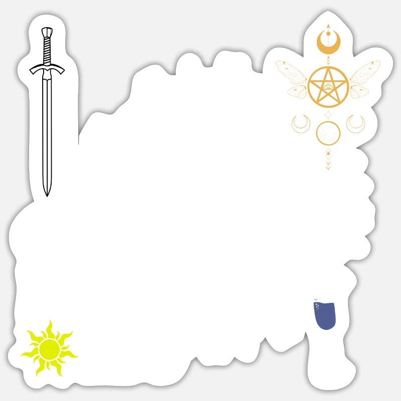 Tarot Card Reader Deck Sun Moon Wands Pentacle Cup Sticker size S (10 x 10 cm)