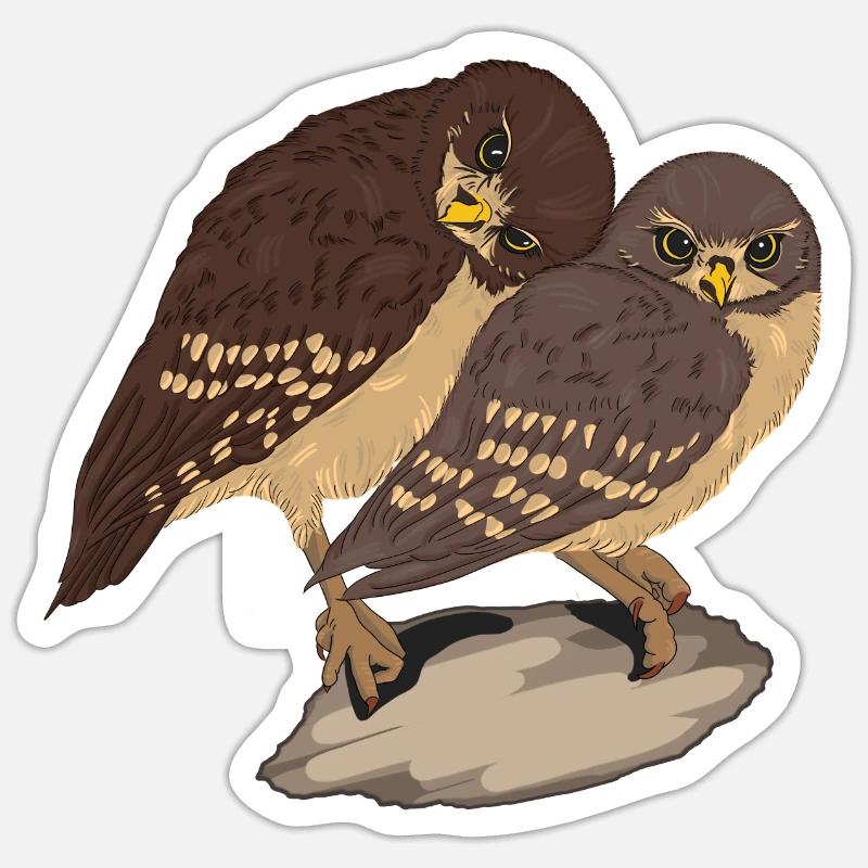 Eule Sticker Größe S (10 x 10 cm)