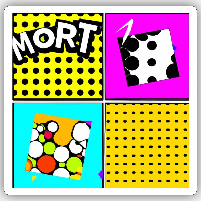 Pop art Sticker Größe S (10 x 10 cm)