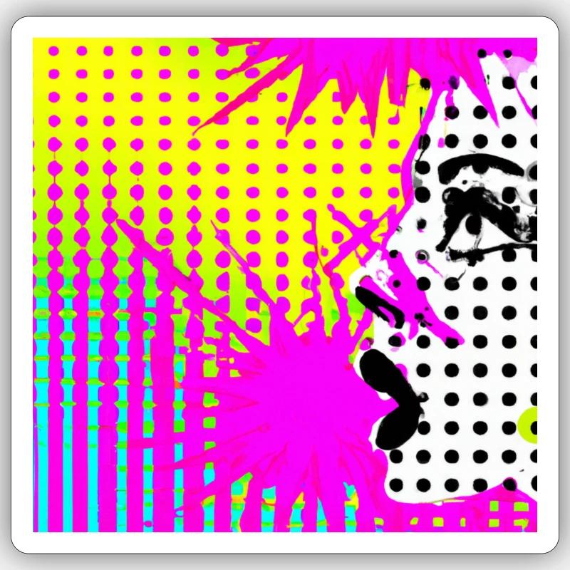Pop art Sticker Größe S (10 x 10 cm)