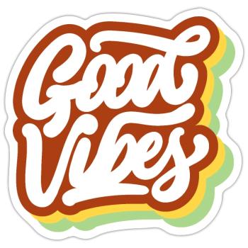 Good Vibes - Sticker size S (10 x 10 cm) - white matte - Front