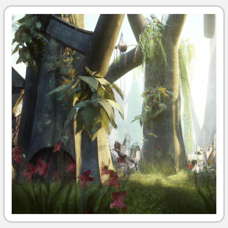 Magical forest - Sticker size S (10 x 10 cm) - white matte