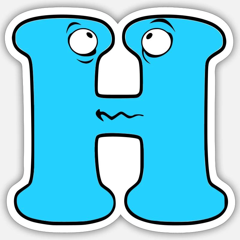H - Sticker taille S (10 x 10 cm) - blanc mat