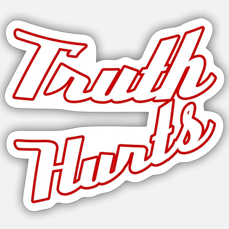 Truth huts - Sticker size S (10 x 10 cm) - white matte