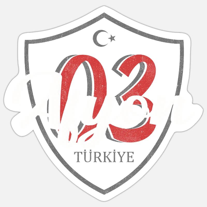 Afyon - Sticker Größe S (10 x 10 cm) - Mattweiß
