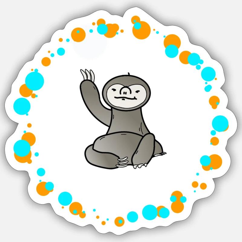 Sloth - Sticker size S (10 x 10 cm) - white matte