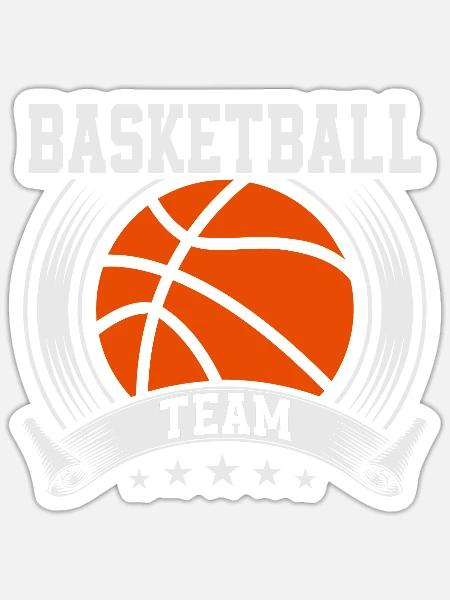 Basketball Basketballer Team - Sticker size S (10 x 10 cm) - white matte