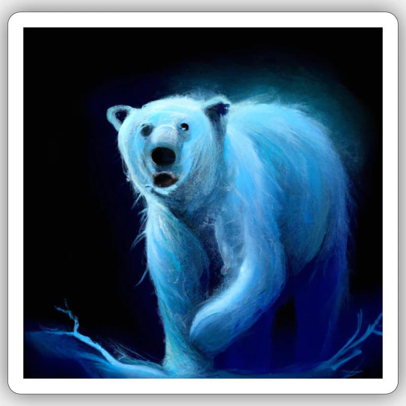 Eisbär - Sticker Größe S (10 x 10 cm) - Mattweiß