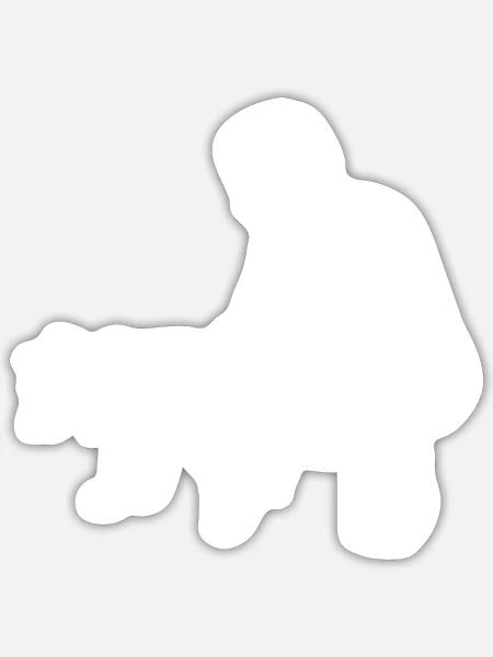 - Sticker size S (10 x 10 cm) - white matte