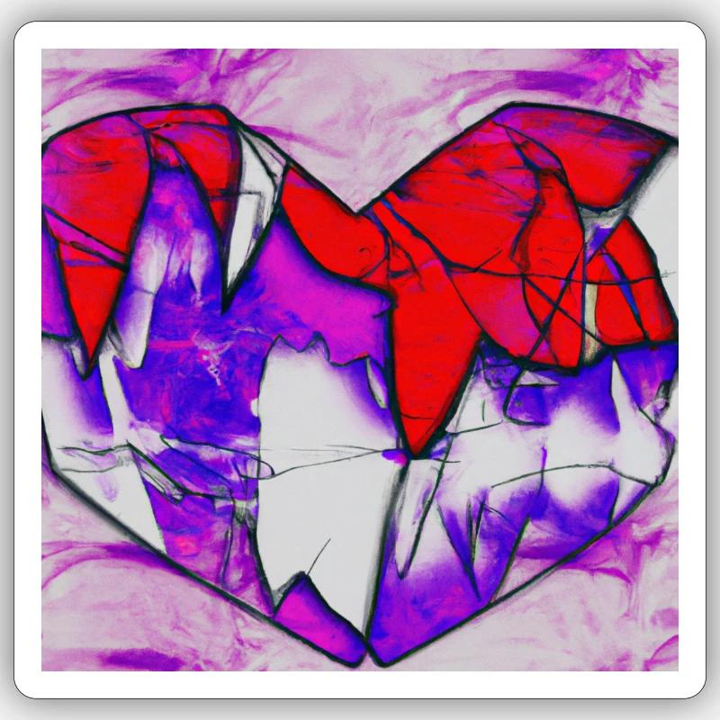Valentinstag - Sticker Größe S (10 x 10 cm) - Mattweiß