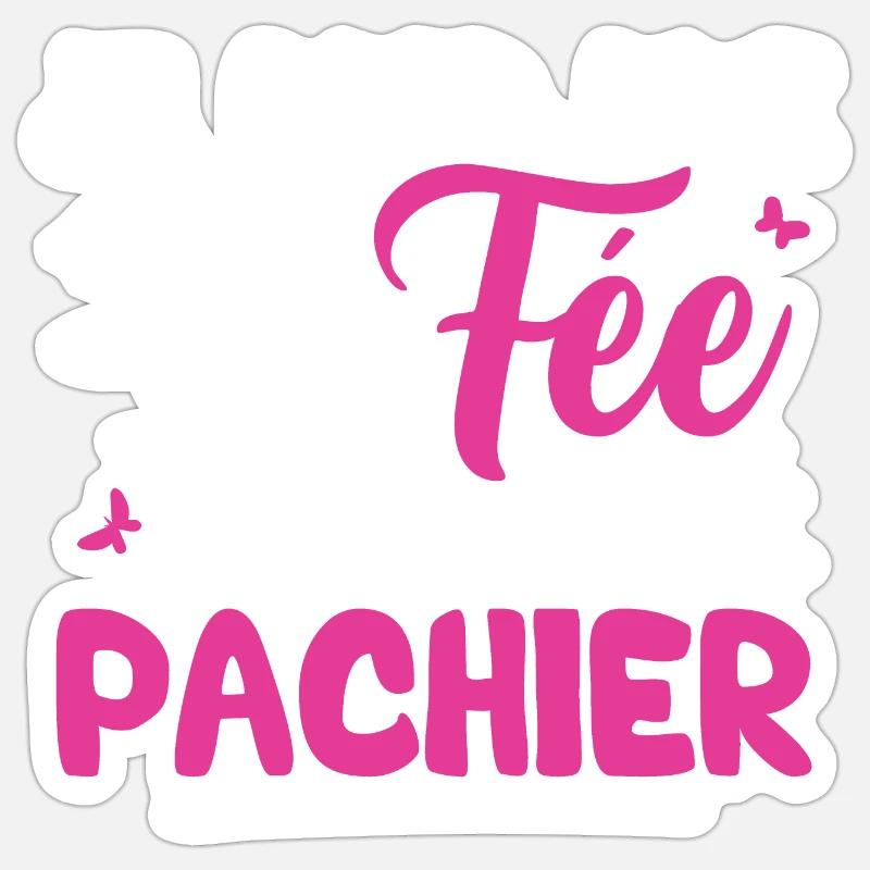 Je suis une fée la fée pachier - Sticker taille S (10 x 10 cm) - blanc mat