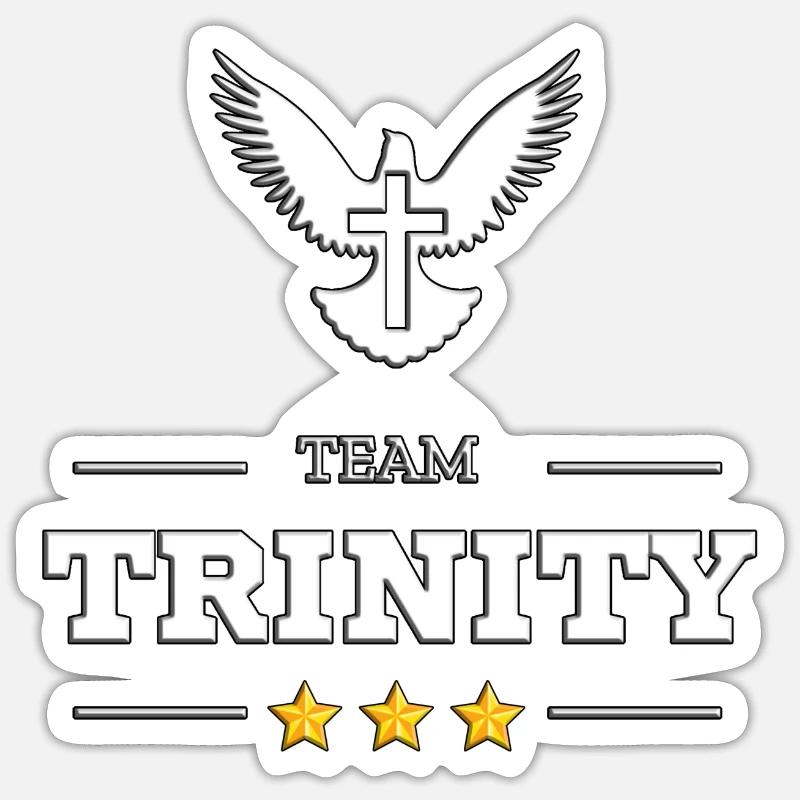 TEAM TRINITY - Sticker size S (10 x 10 cm) - white matte