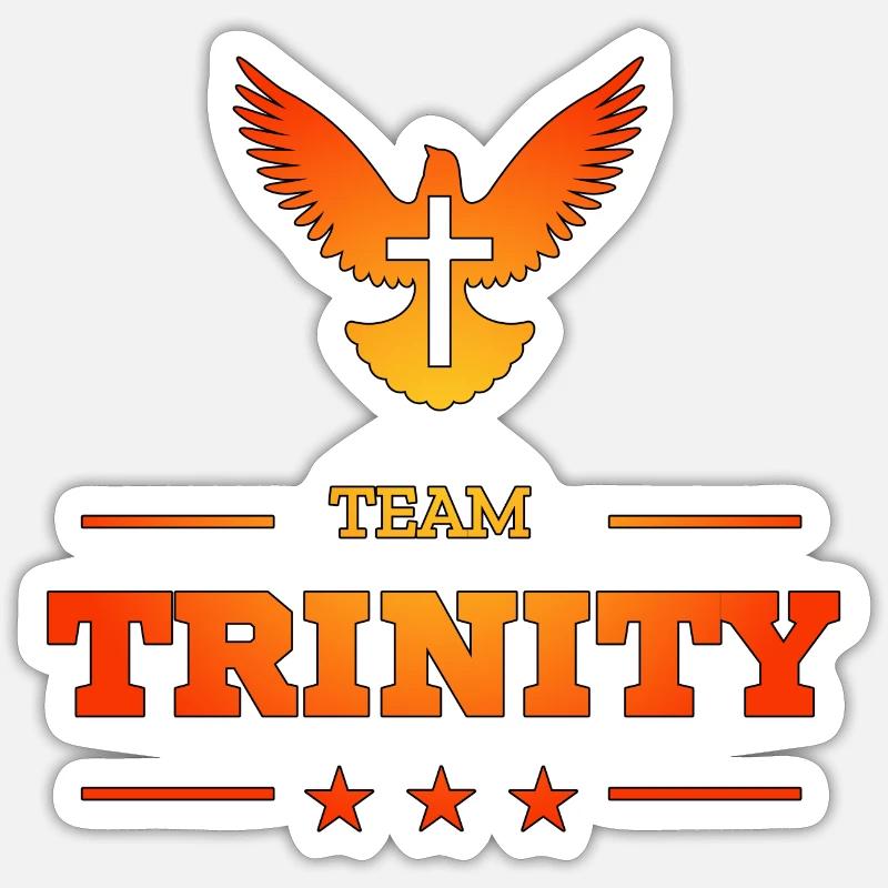 TEAM TRINITY - Sticker formato S (10 x 10 cm) - bianco opaco