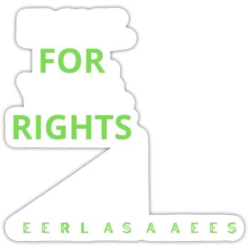 FIGHT FOR YOUR RIGHTS - Sticker size S (10 x 10 cm) - white matte - Front