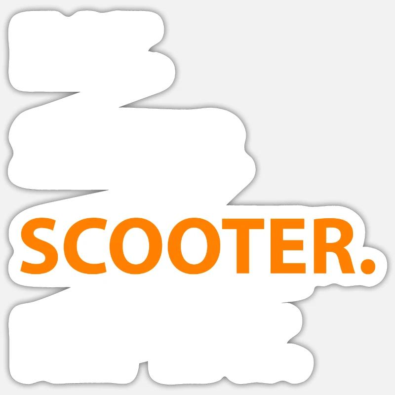 E-Scooter E-Roller Scooter - Sticker Größe S (10 x 10 cm) - Mattweiß