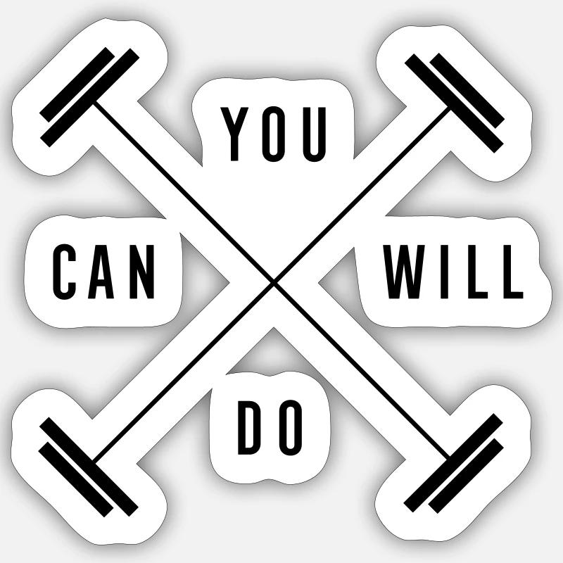 you can will do - Sticker Größe S (10 x 10 cm) - Mattweiß