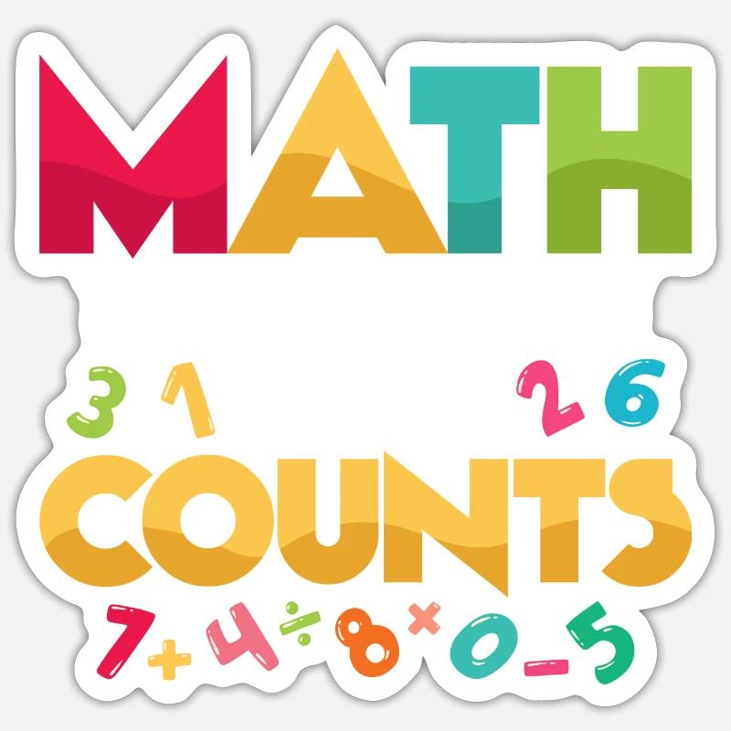 Math Is The Only Subject That Counts Math Teacher Sticker Größe S (10 x 10 cm)