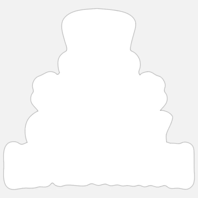 Le lutin grincheux - Sticker taille S (10 x 10 cm) - blanc mat