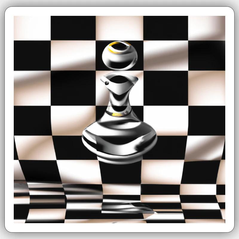 Échec et mat Sticker taille S (10 x 10 cm)