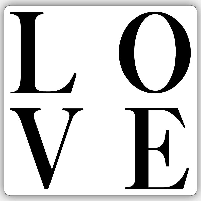 love Sticker size S (10 x 10 cm)