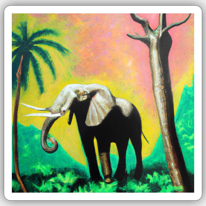 help_for_elephants_02 Sticker Größe S (10 x 10 cm)