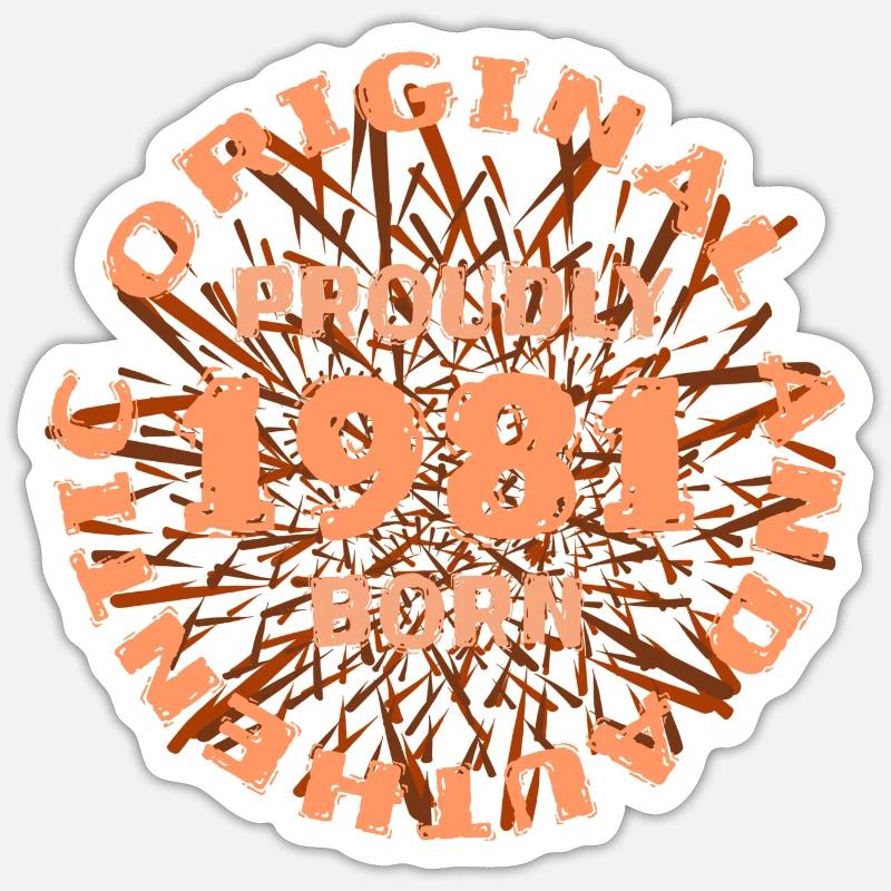 Year 1981 Sticker size S (10 x 10 cm)